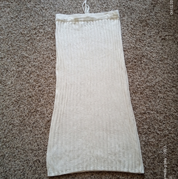 Free People FP Beach Women's Veda Knit Ribbed Midi Skirt Ivory Size XS - Picture 6 of 8